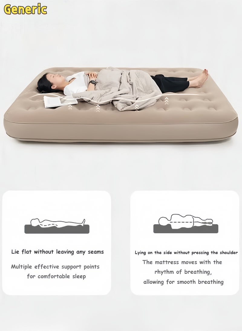 Single Air Bed, Inflatable bed with Built-in Pump, 2Mins Quick Self-Inflation/Deflation Air Mattress, Blow Up Bed for Home Portable Camping Travel - Image 4